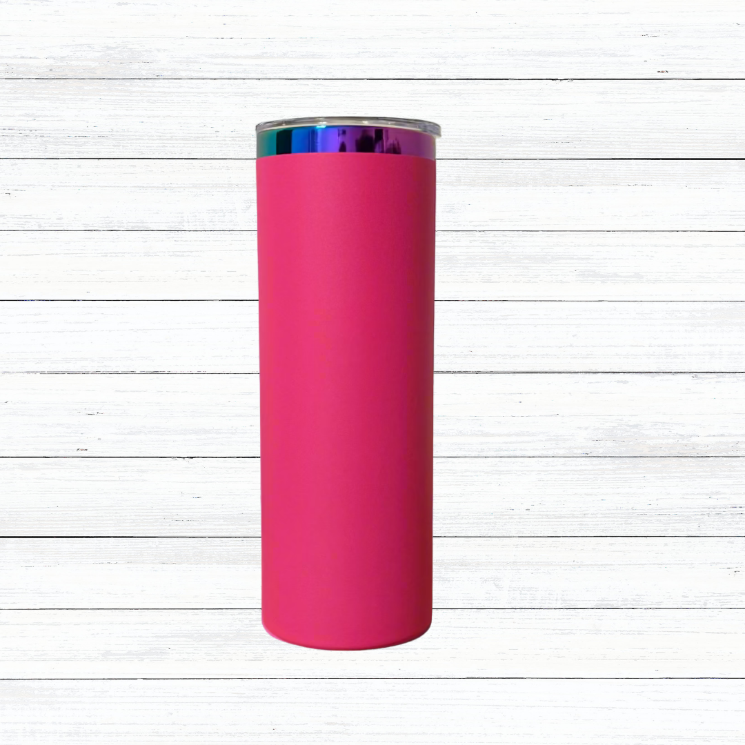 Custom Engraved 20oz Skinny Tumbler | Rainbow Reveal | 4 Color Options