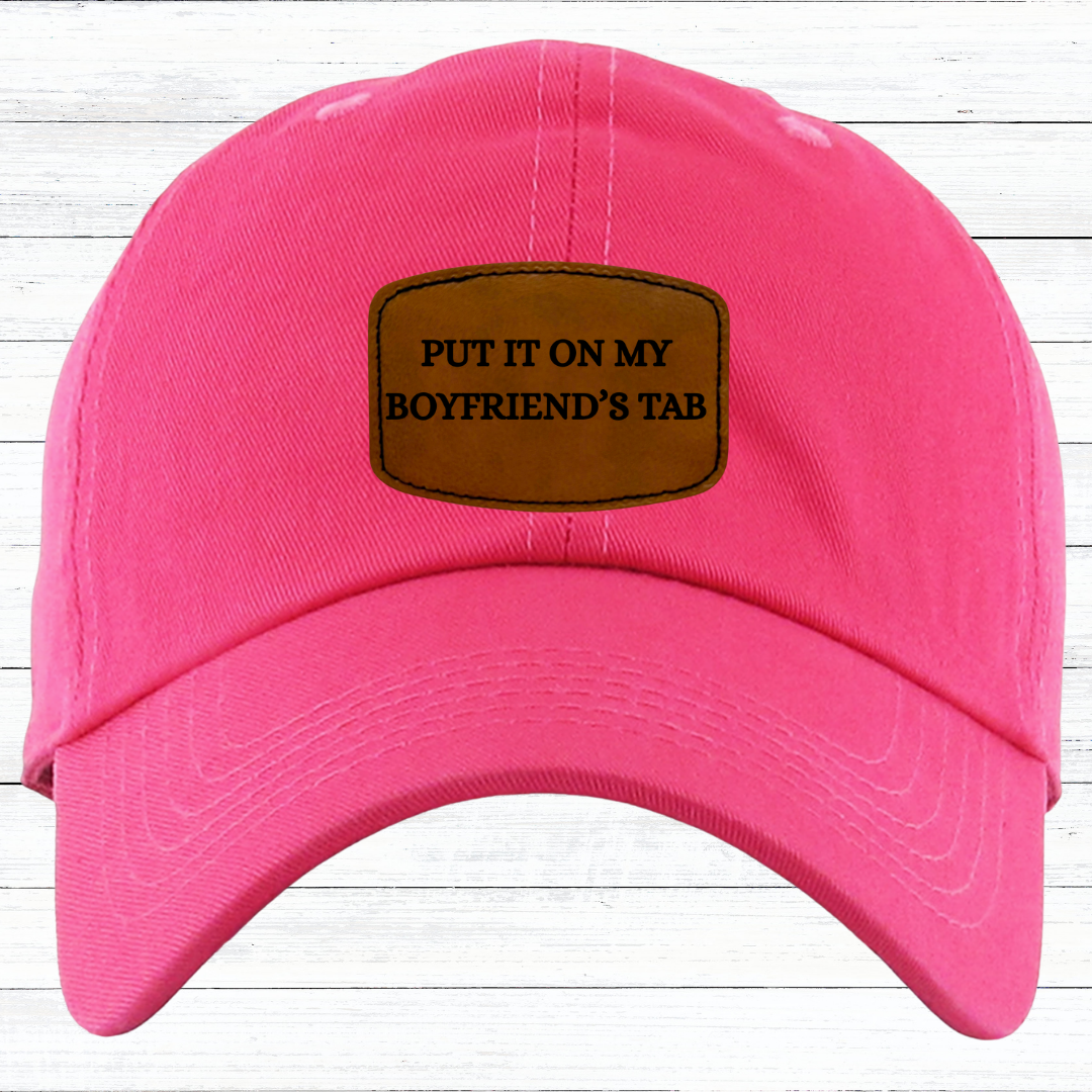 Personalized Low Profile Adjustable Baseball Cap with Engraved Patch