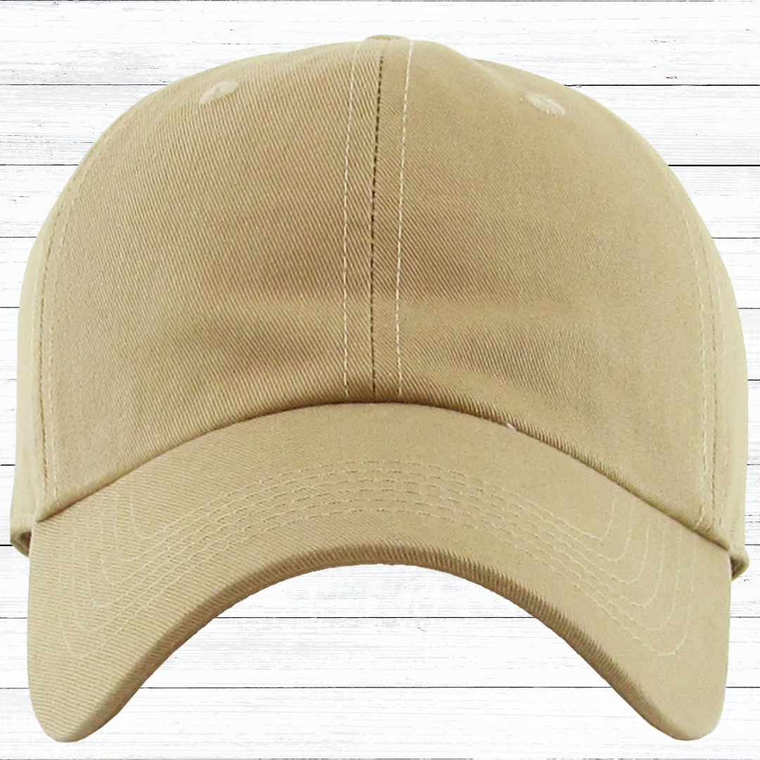 Personalized Low Profile Adjustable Baseball Cap with Engraved Patch