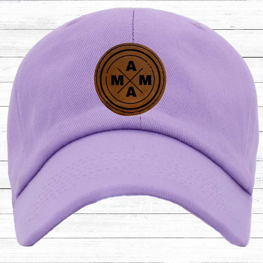 Personalized Low Profile Adjustable Baseball Cap with Engraved Patch