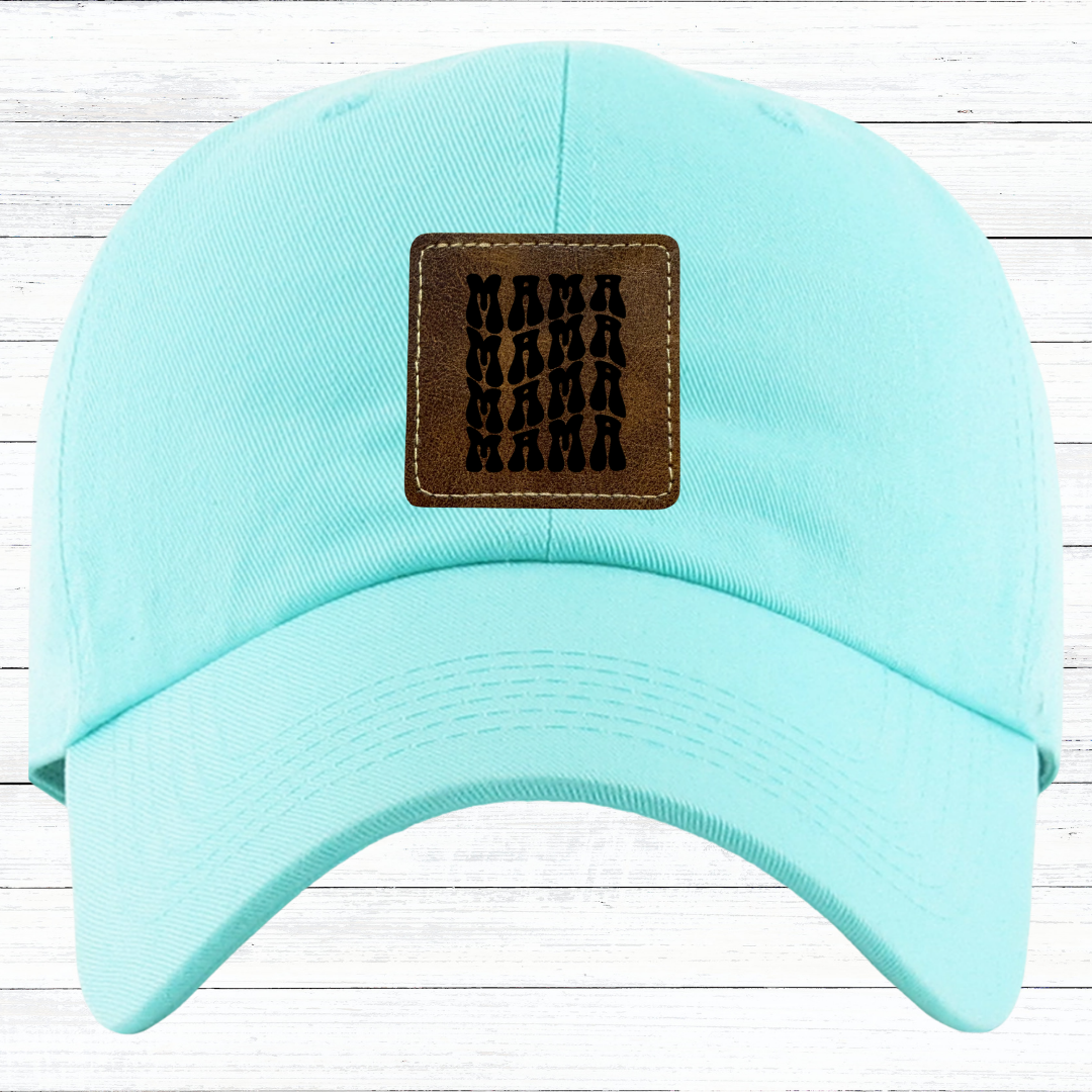 Personalized Low Profile Adjustable Baseball Cap with Engraved Patch