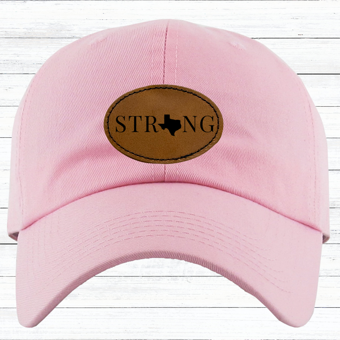 Personalized Low Profile Adjustable Baseball Cap with Engraved Patch