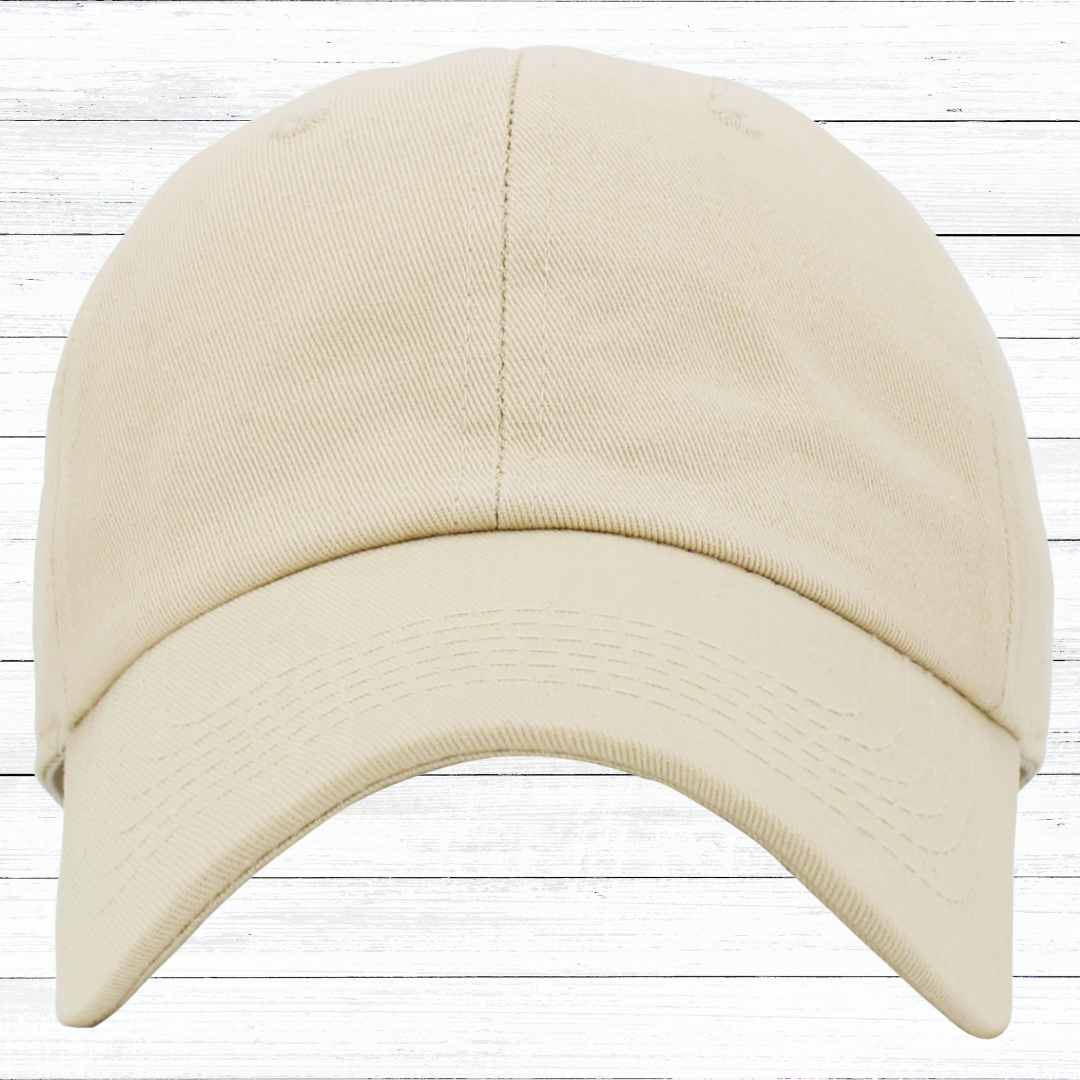 Personalized Low Profile Adjustable Baseball Cap with Engraved Patch