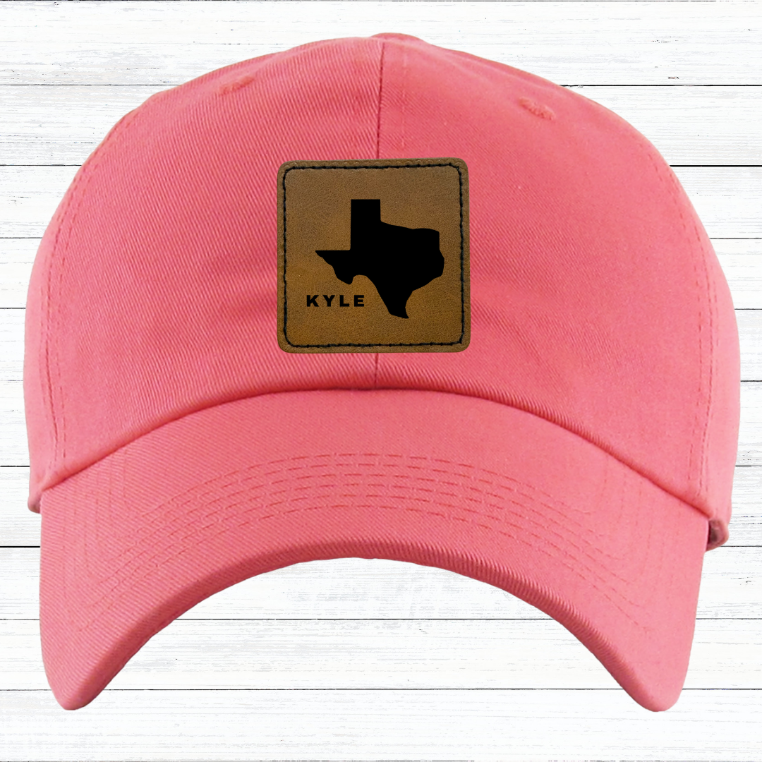Personalized Low Profile Adjustable Baseball Cap with Engraved Patch