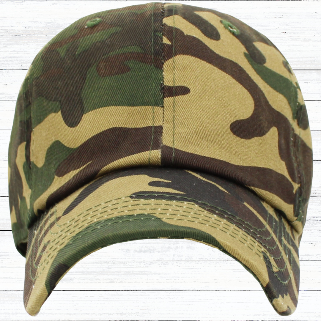 Personalized Low Profile Adjustable Baseball Cap with Engraved Patch