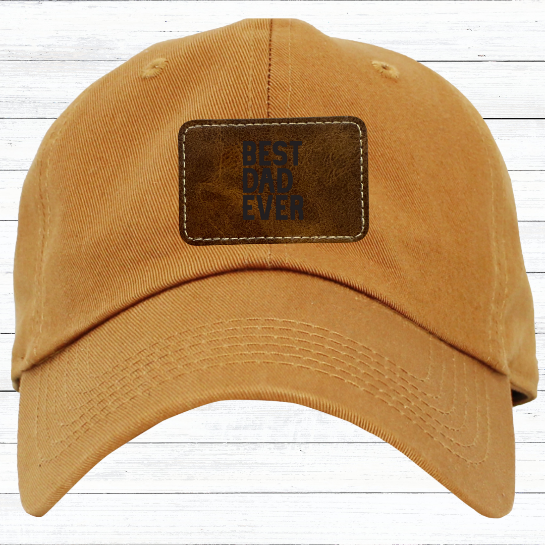 Personalized Low Profile Adjustable Baseball Cap with Engraved Patch