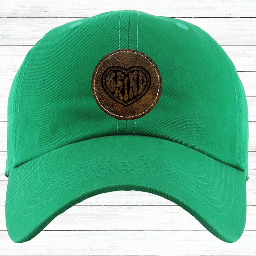 Personalized Low Profile Adjustable Baseball Cap with Engraved Patch