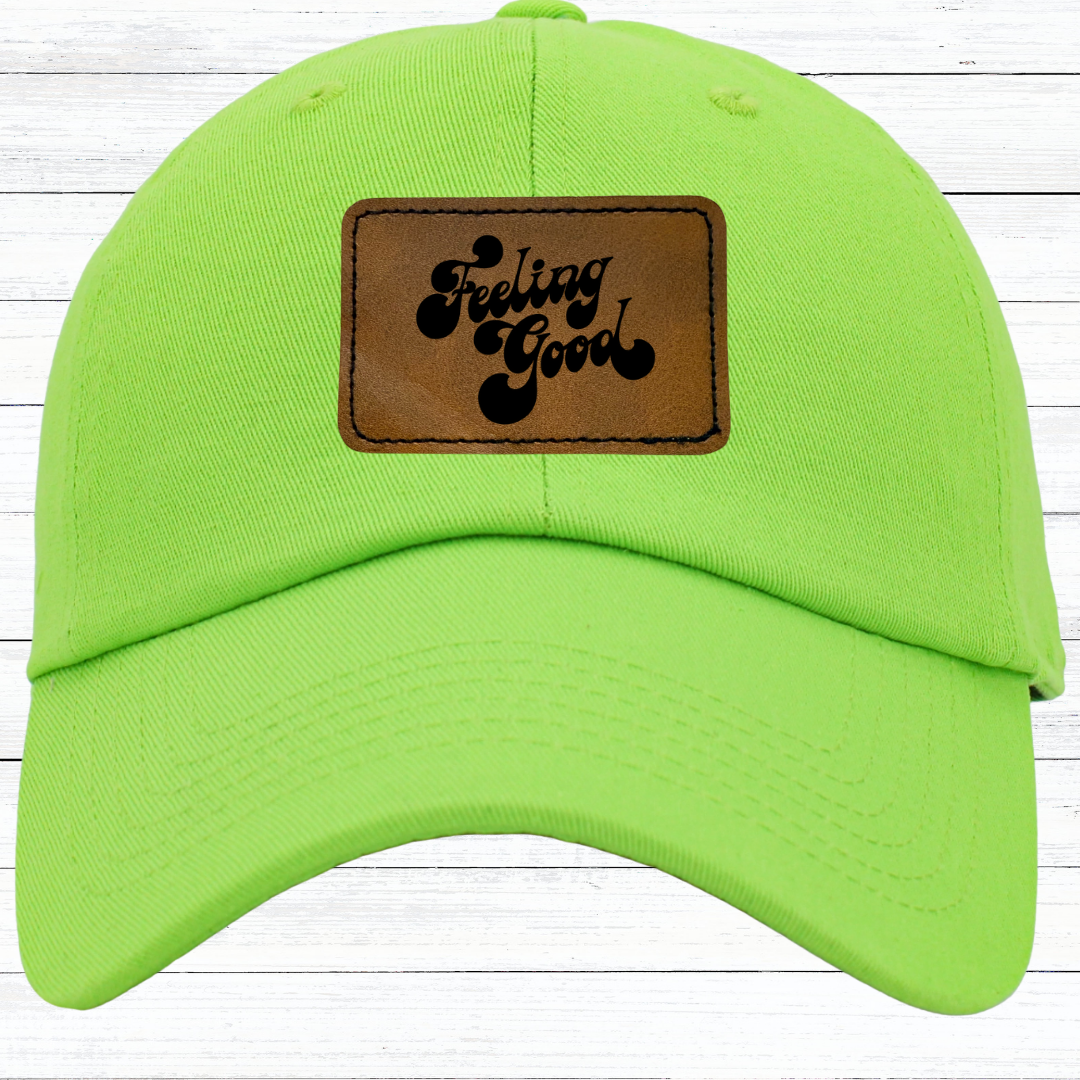 Personalized Low Profile Adjustable Baseball Cap with Engraved Patch