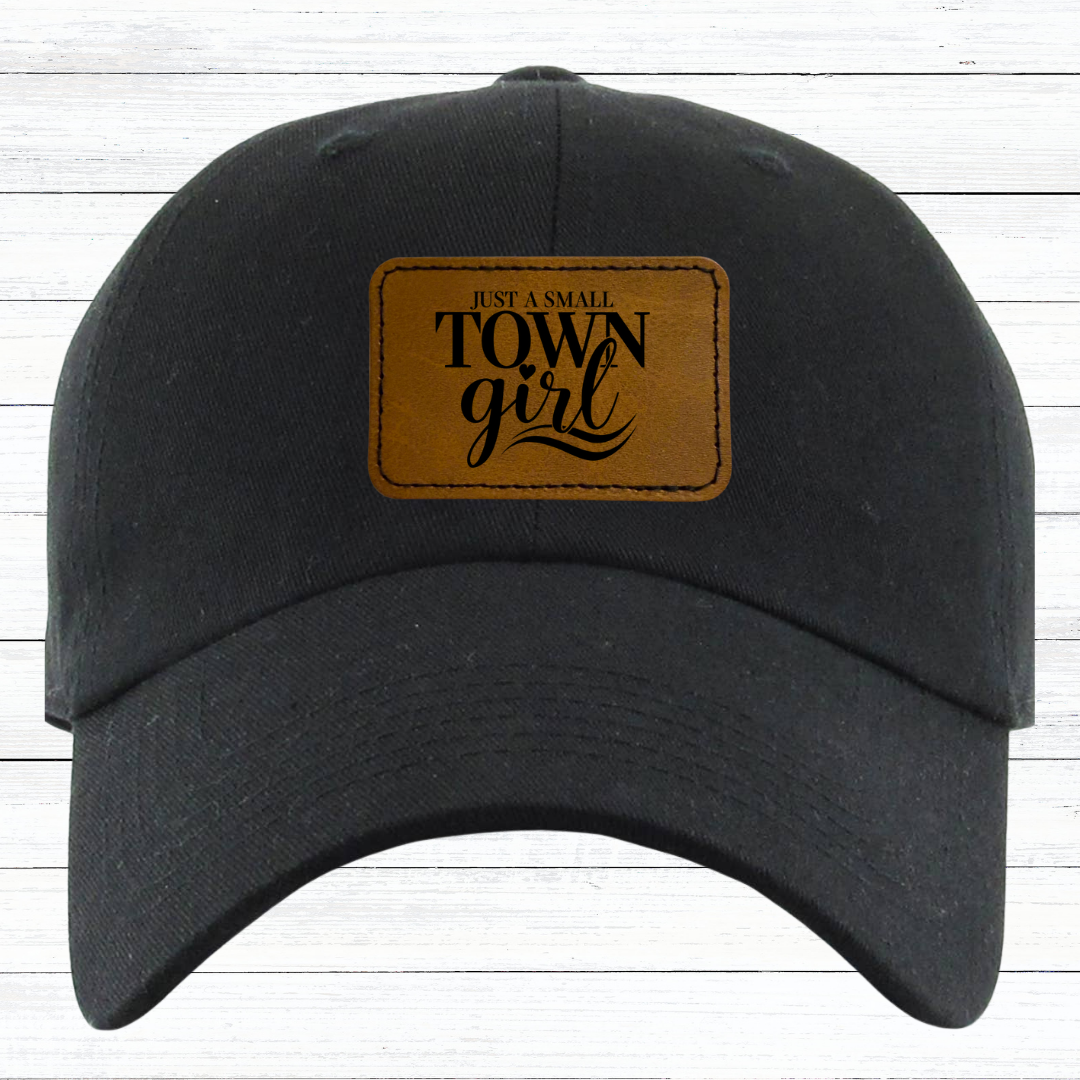 Personalized Low Profile Adjustable Baseball Cap with Engraved Patch