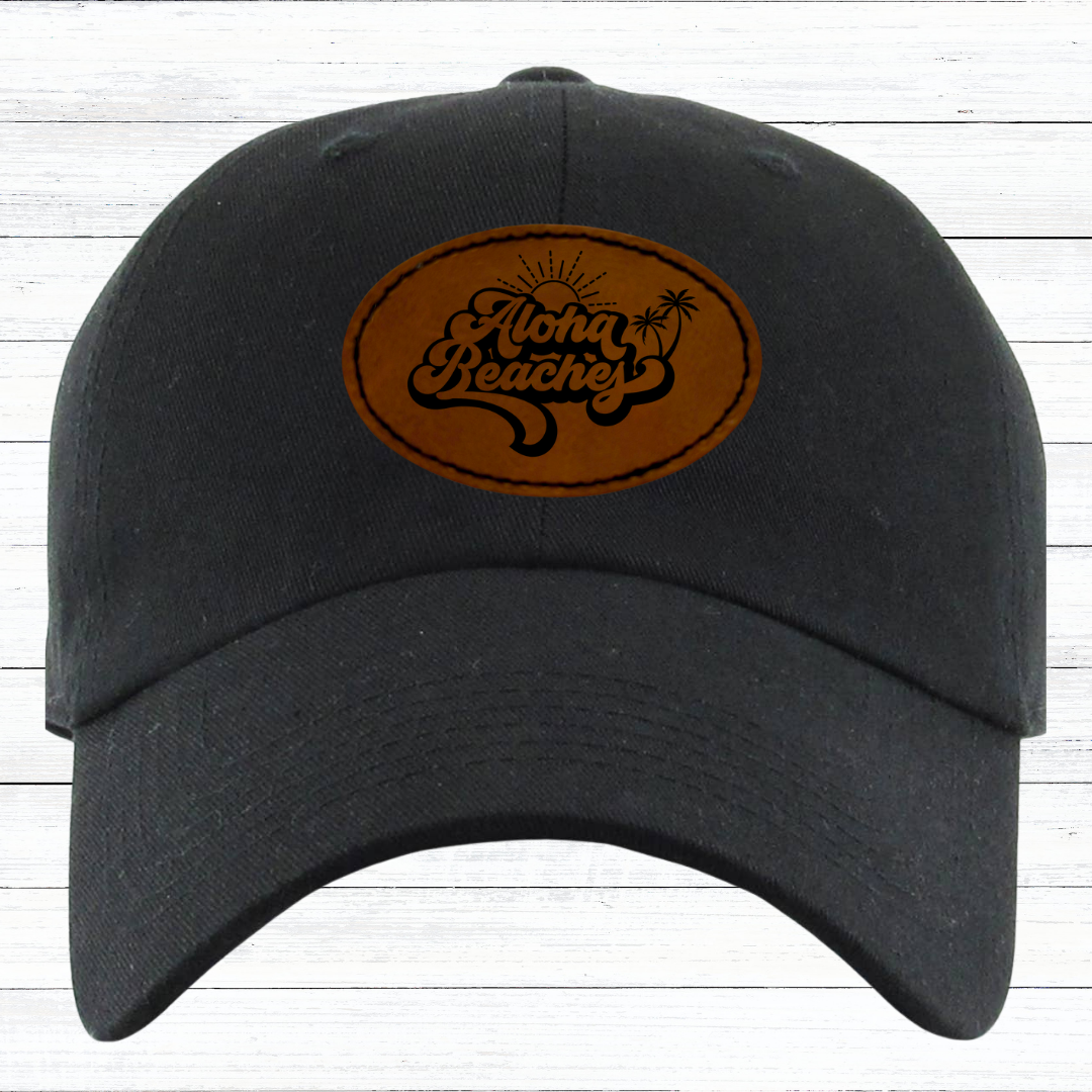 Personalized Low Profile Adjustable Baseball Cap with Engraved Patch