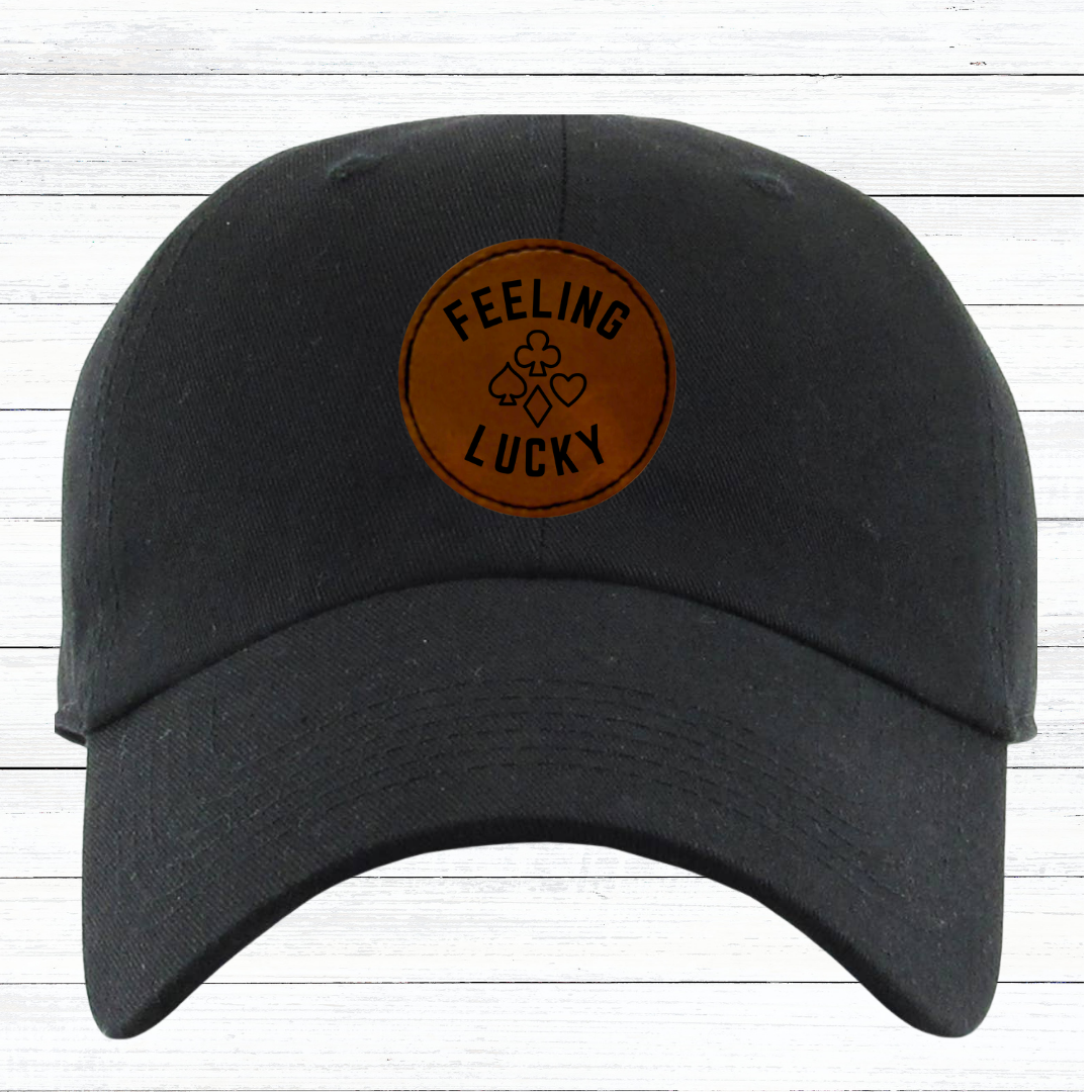 Personalized Low Profile Adjustable Baseball Cap with Engraved Patch