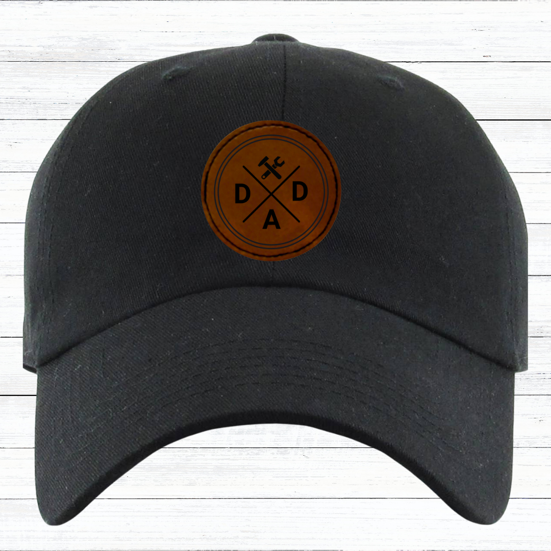 Personalized Low Profile Adjustable Baseball Cap with Engraved Patch