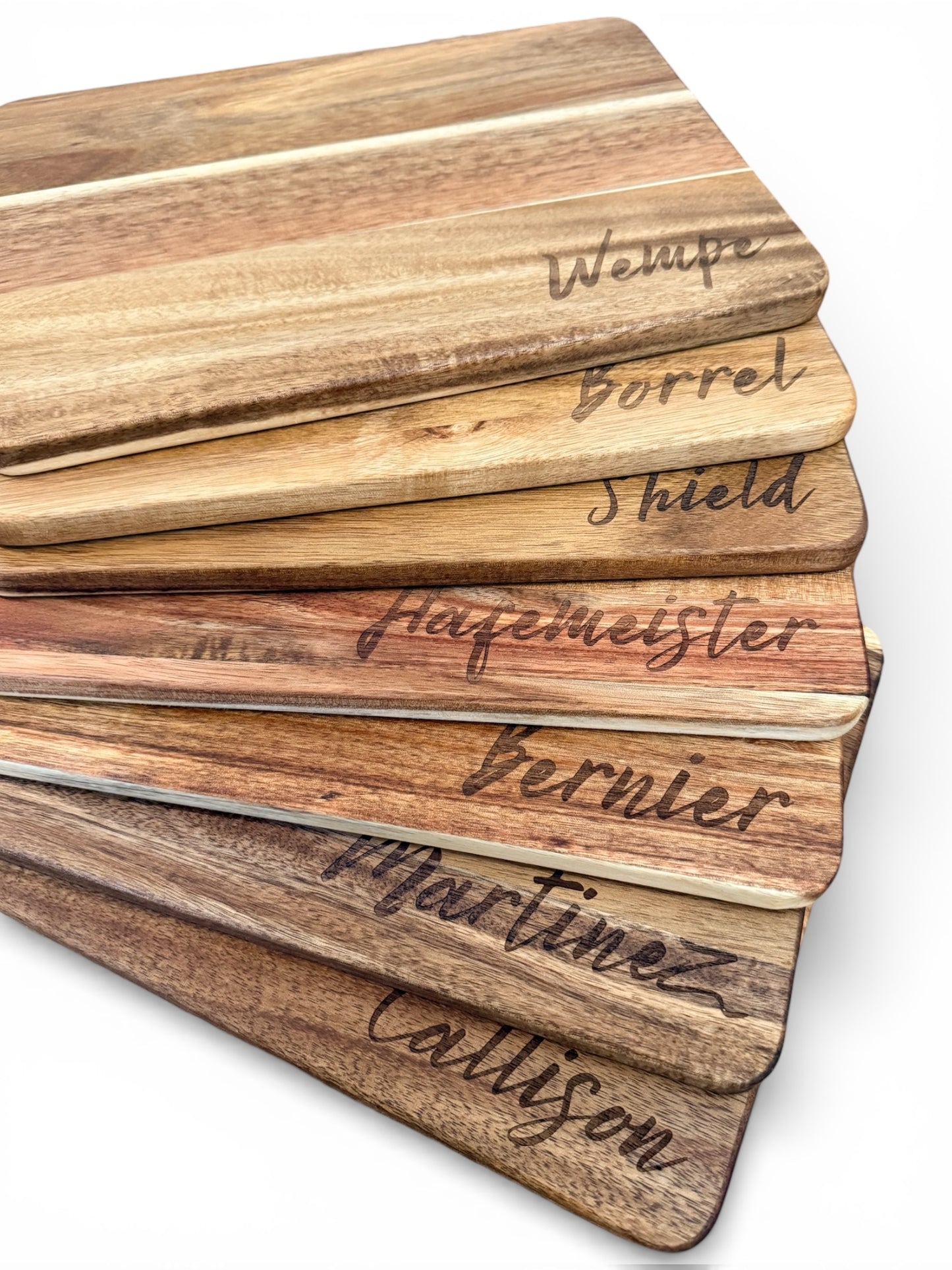 Acacia Wood Cutting & Charcuterie Board | 8x15.5 inches | Custom Engraving Available | Price Includes your choice of Engraving