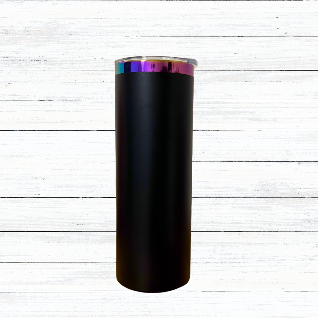 Custom Engraved 20oz Skinny Tumbler | Rainbow Reveal | 4 Color Options