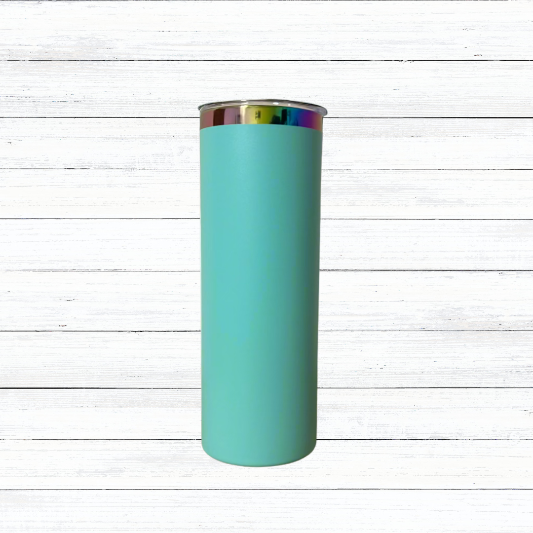 Custom Engraved 20oz Skinny Tumbler | Rainbow Reveal | 4 Color Options