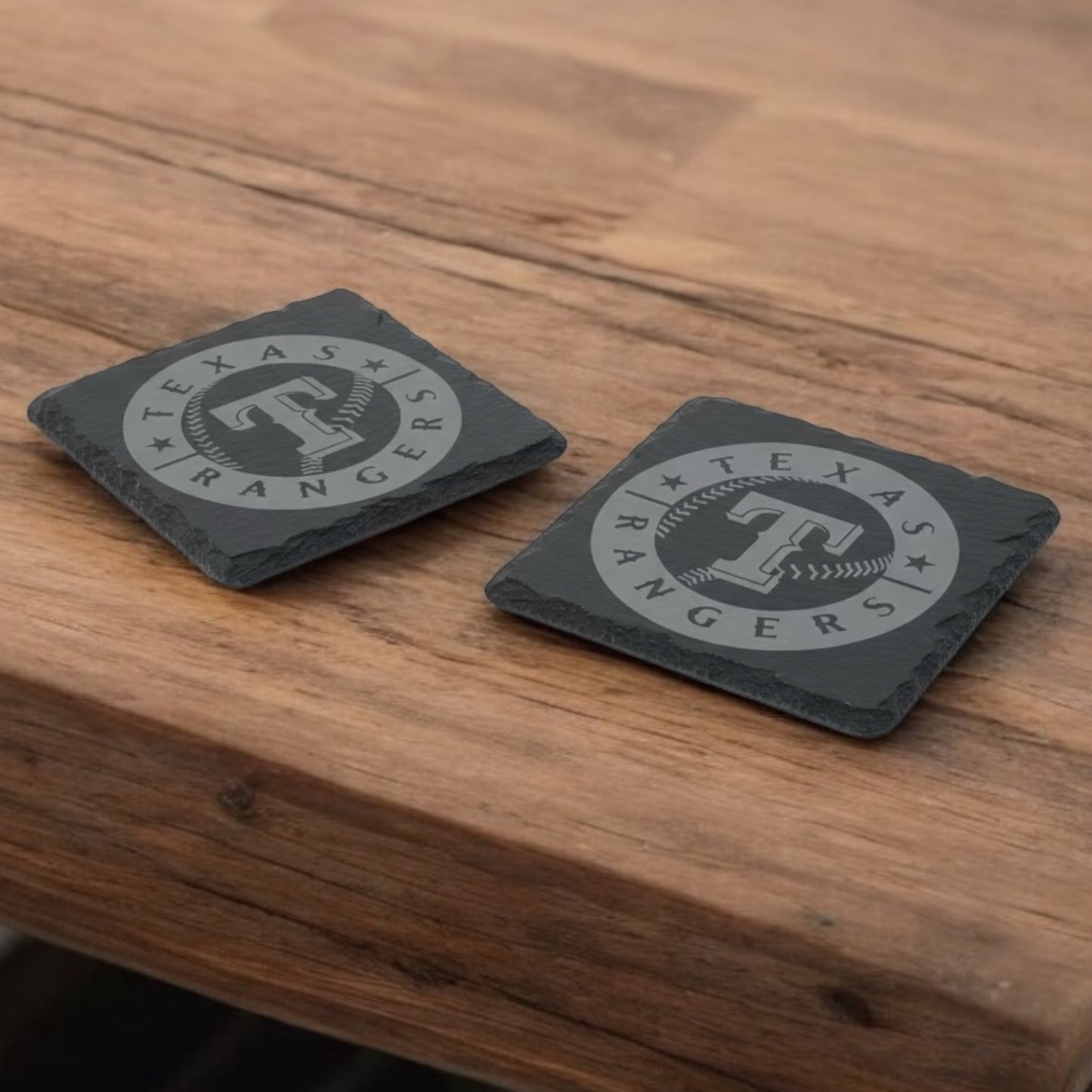 Custom Engraved Slate Coasters | Set of 2