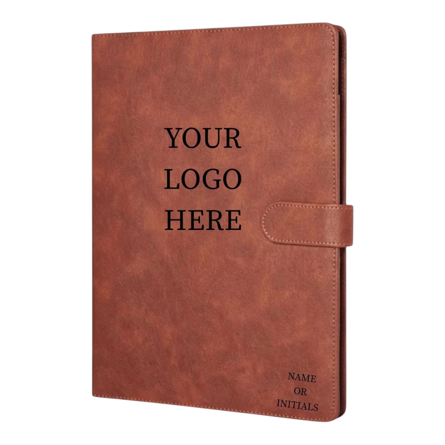 Custom Engraved Leatherette Padfolios | A4 Legal Pads Fit | Pockets & Card Holders | Magnetic Strap Closure