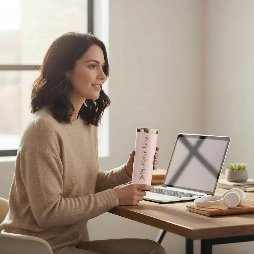 20oz Skinny Tumbler | Gold/Copper Reveal | Custom Engraving Options Available