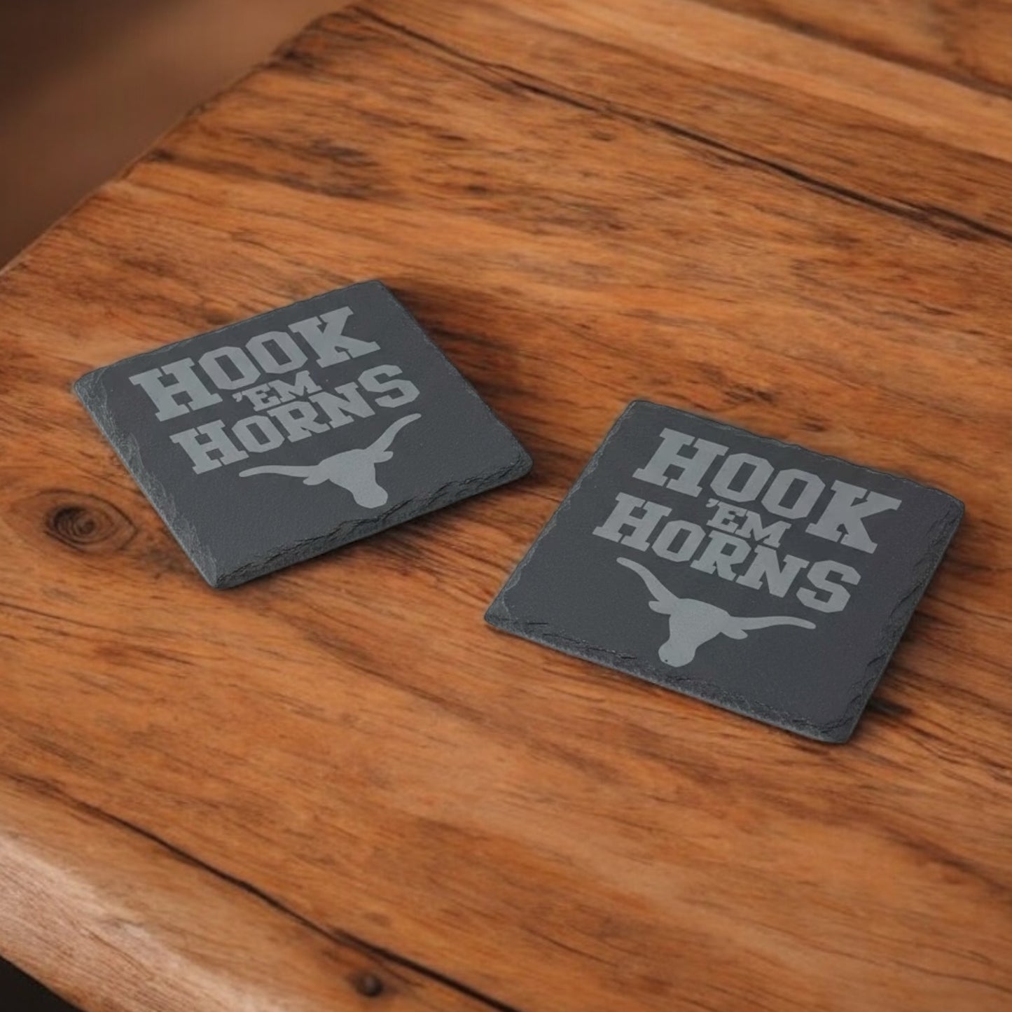 Custom Engraved Slate Coasters | Set of 2