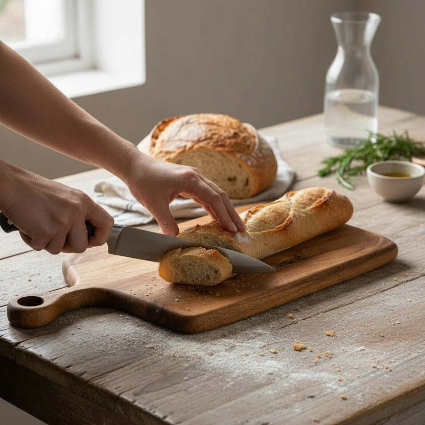 Custom made Acacia Wood Cutting & Charcuterie Board with Handle