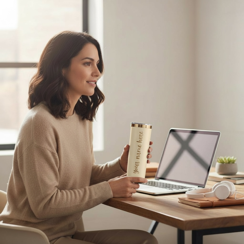 20oz Skinny Tumbler | Gold/Copper Reveal | Custom Engraving Options Available