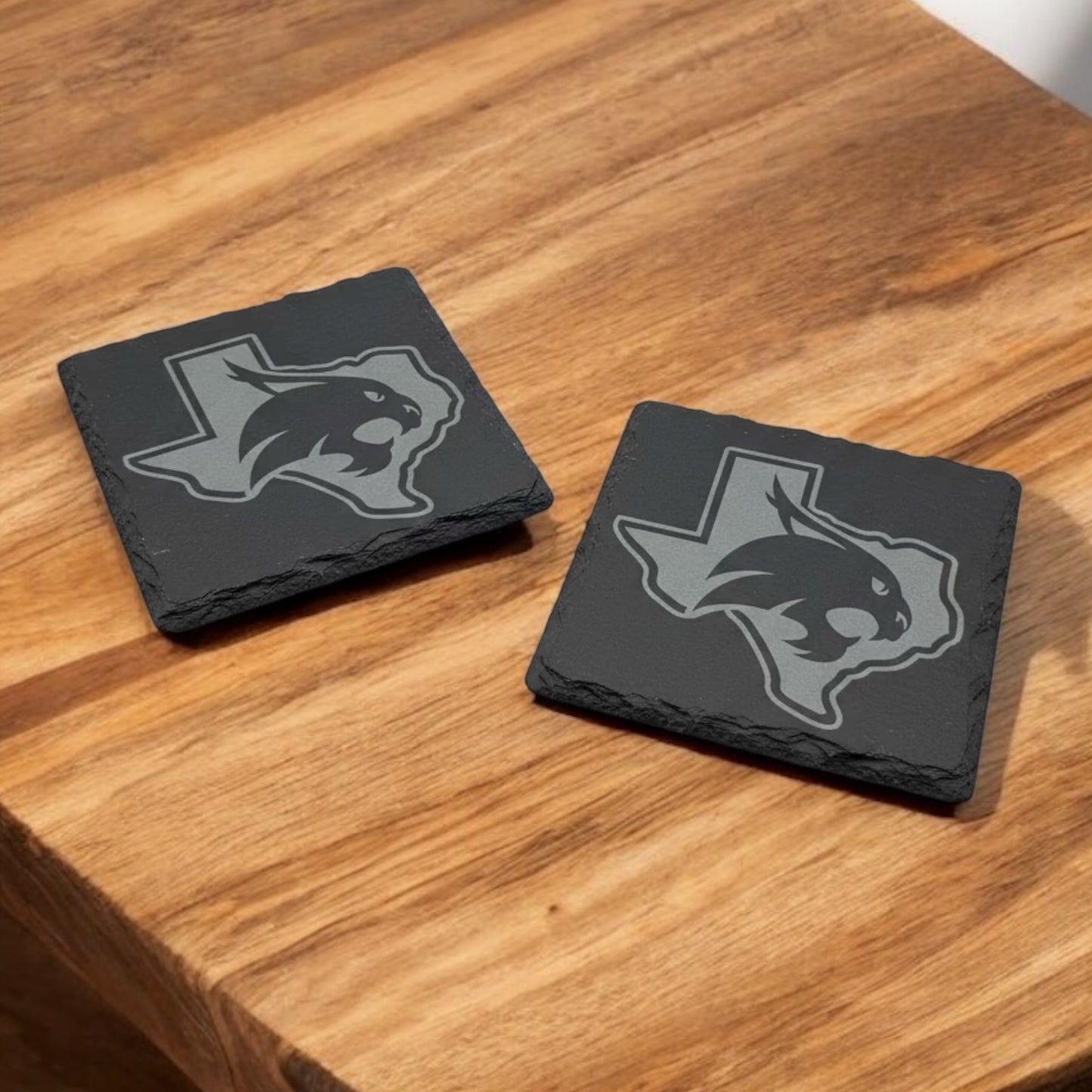 Custom Engraved Slate Coasters | Set of 2