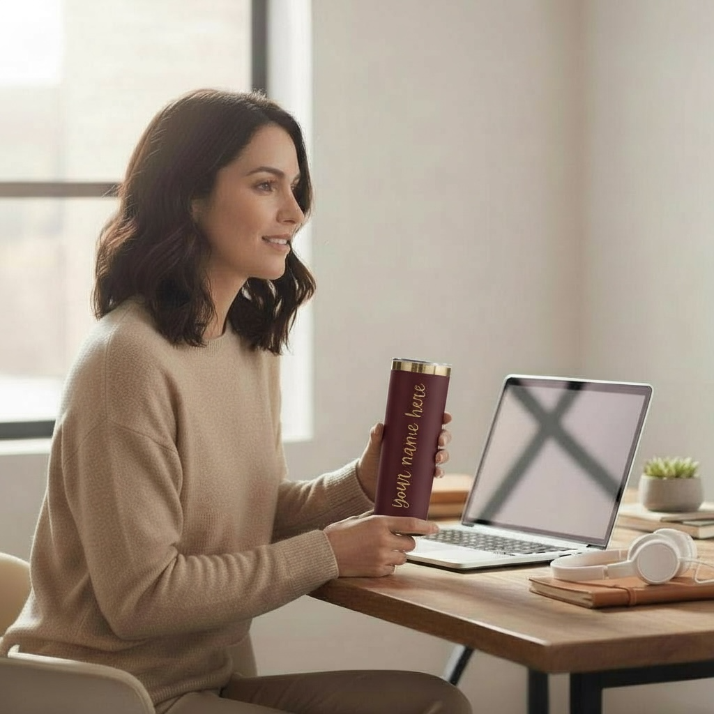 20oz Skinny Tumbler | Gold/Copper Reveal | Custom Engraving Options Available