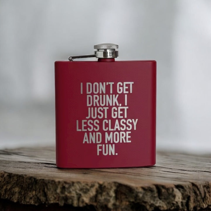 Custom Engraved Powder Coated Flasks | 6oz | With Funnel