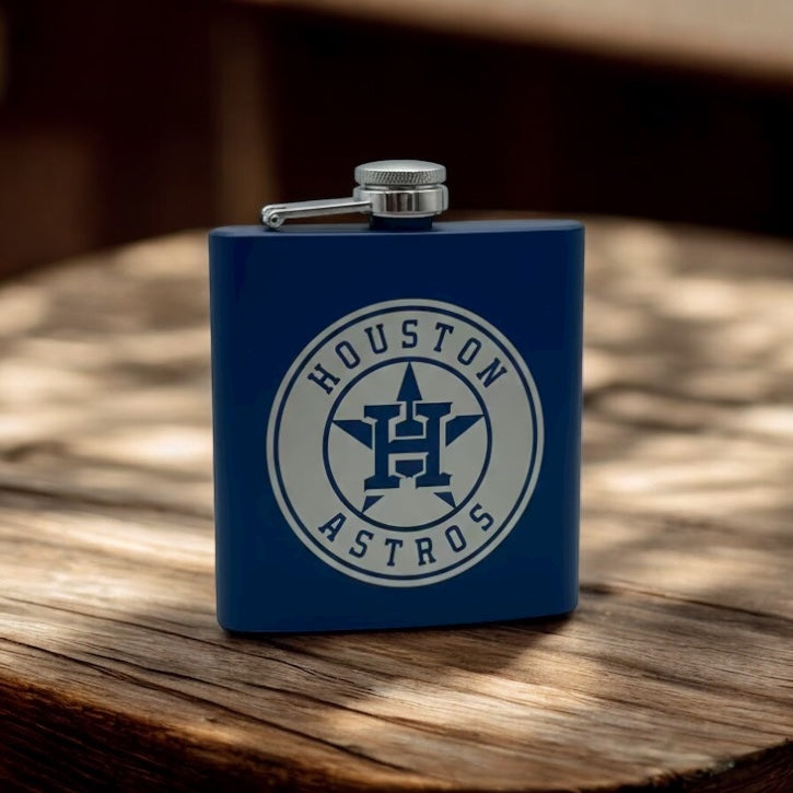 Custom Engraved Powder Coated Flasks | 6oz | With Funnel