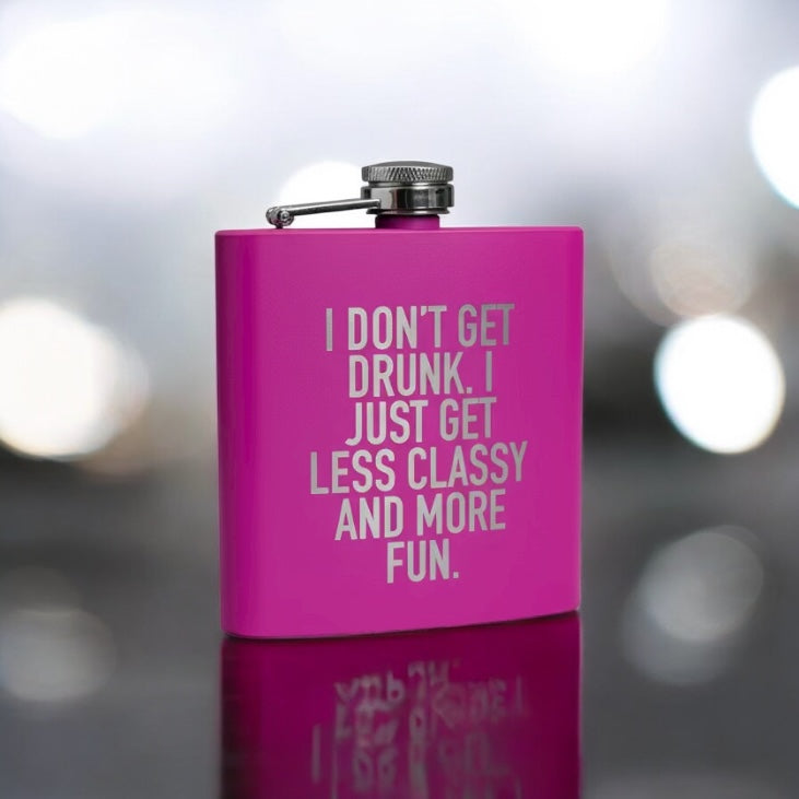 Custom Engraved Powder Coated Flasks | 6oz | With Funnel