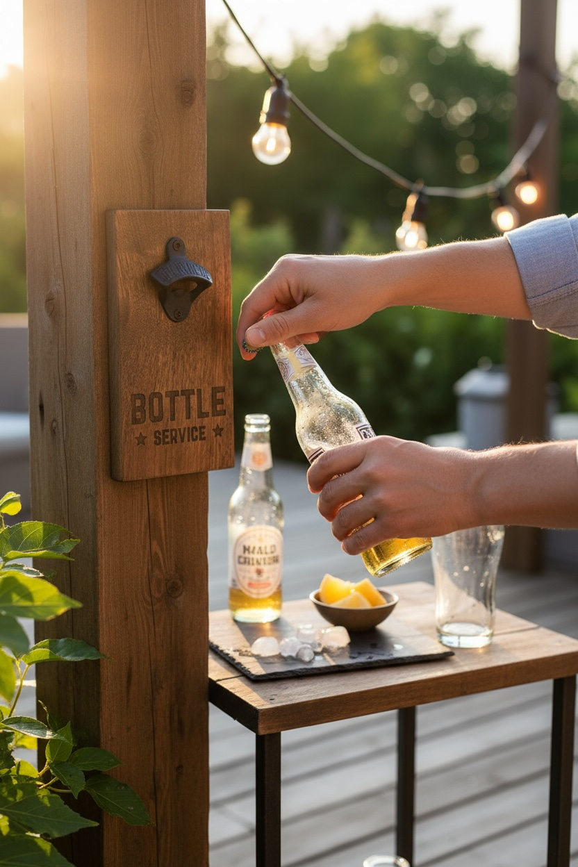 Handmade Bottle Opener Plaques | Walnut | 9.5 x 5 Inches