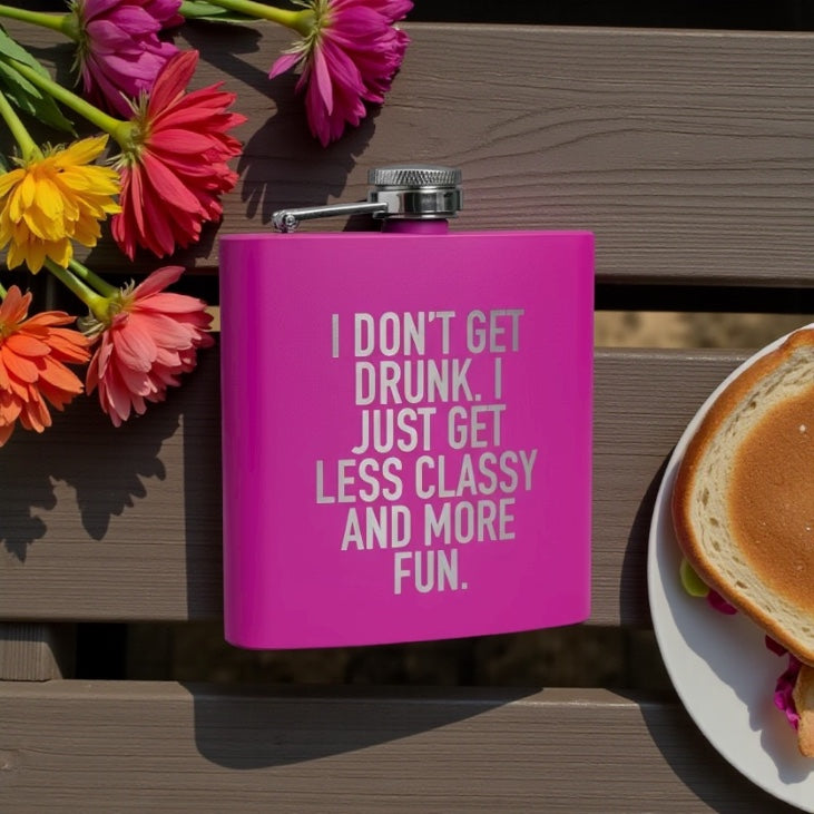 Custom Engraved Powder Coated Flasks | 6oz | With Funnel