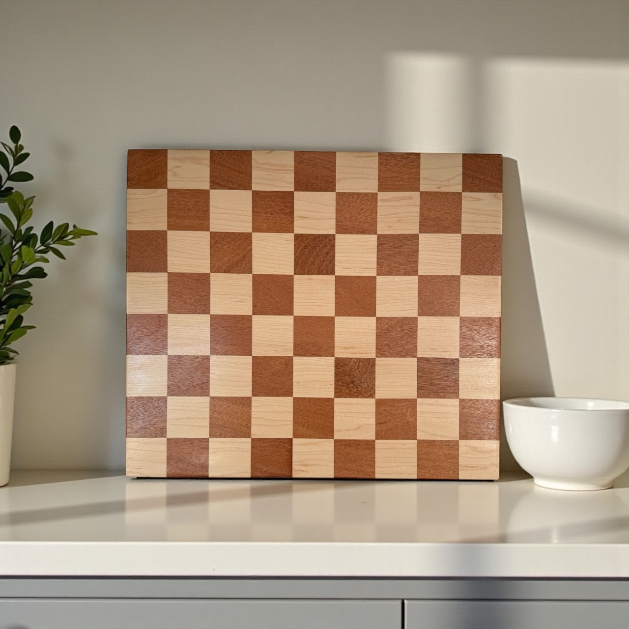 The Luxury Collection | Custom Designed and Handmade Cutting Boards | 14 x 12 Inches | Walnut, Maple & Sipo Wood