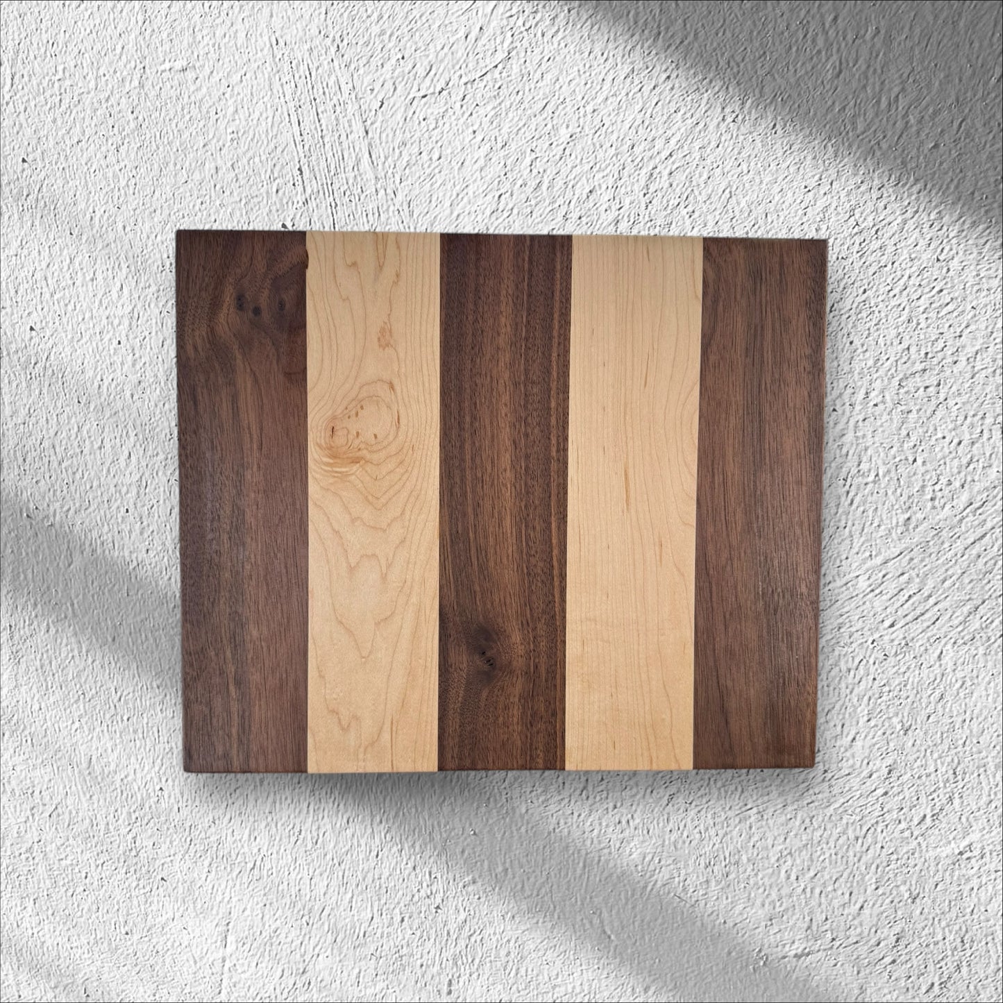 The Luxury Collection | Custom Designed and Handmade Cutting Boards | 14 x 12 Inches | Walnut, Maple & Sipo Wood