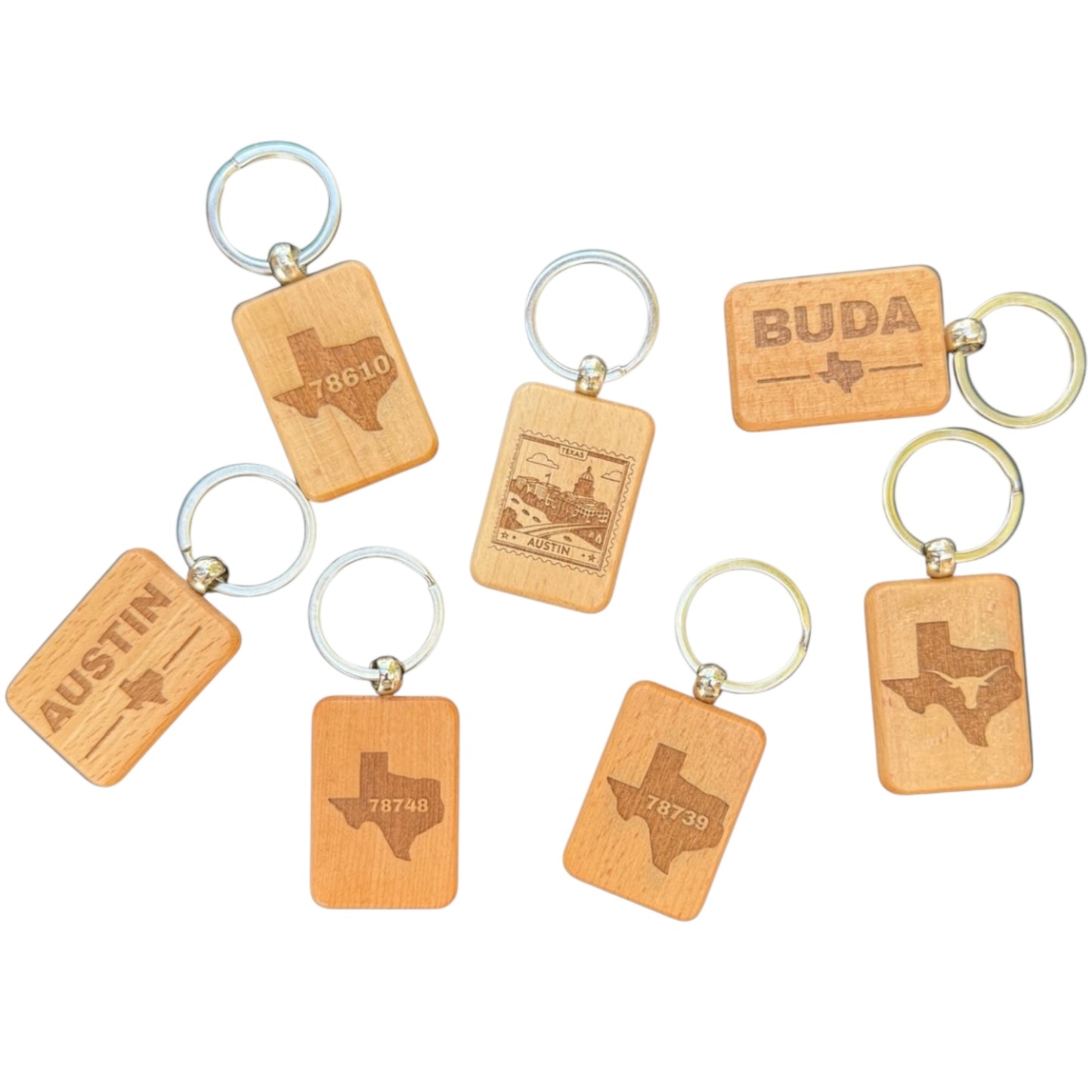 Engraved Wooden Keychains | Brand with your Logo | Personalize for your Clients | Company Gifts
