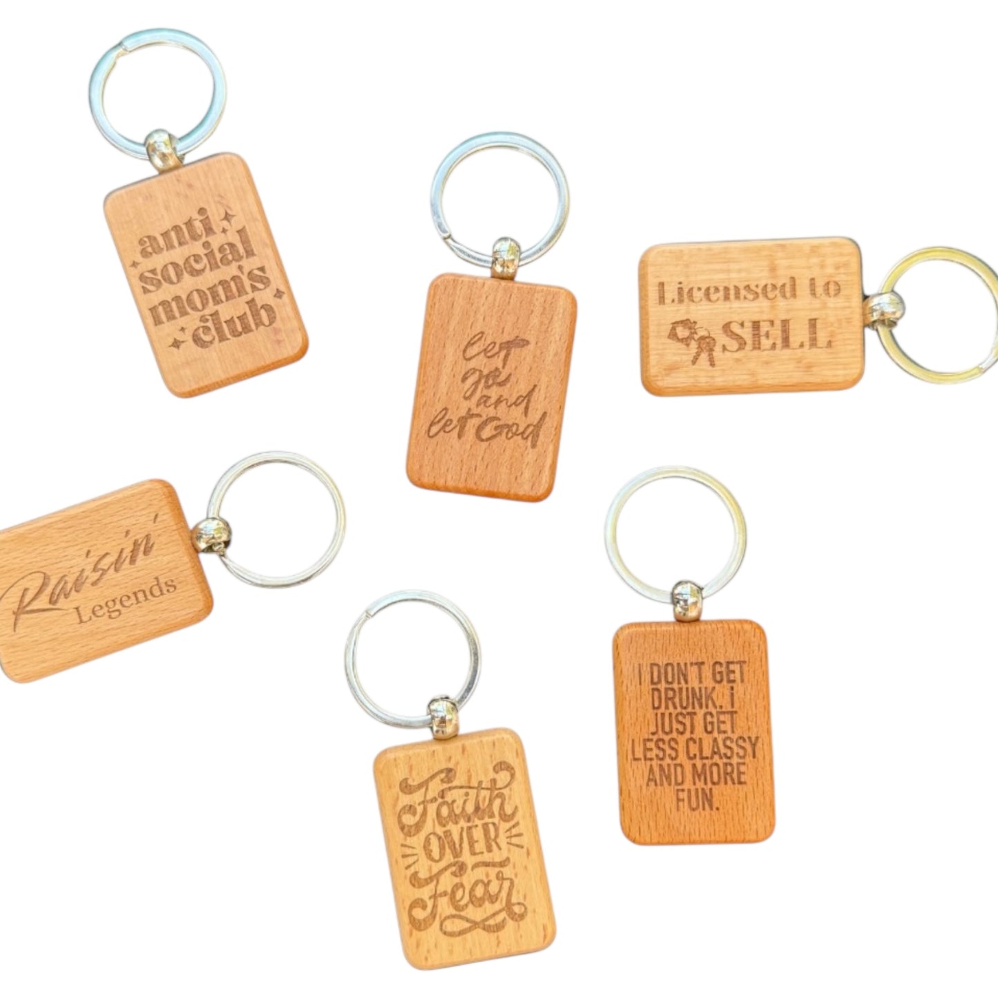 Engraved Wooden Keychains | Brand with your Logo | Personalize for your Clients | Company Gifts