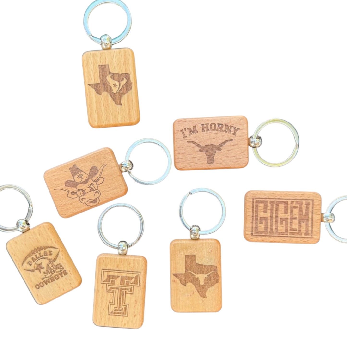 Engraved Wooden Keychains | Brand with your Logo | Personalize for your Clients | Company Gifts