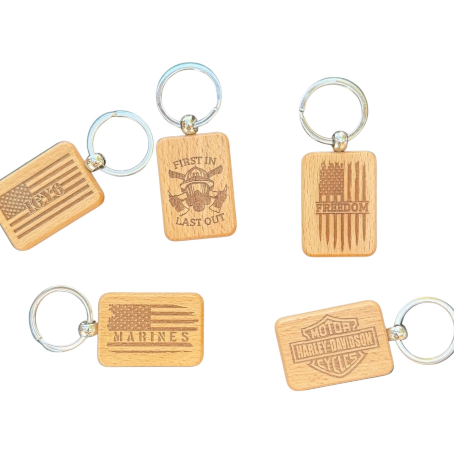 Engraved Wooden Keychains | Brand with your Logo | Personalize for your Clients | Company Gifts