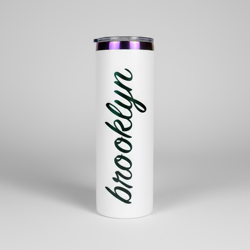 20oz Skinny Tumbler | Rainbow Reveal | Custom Engraving Options Available