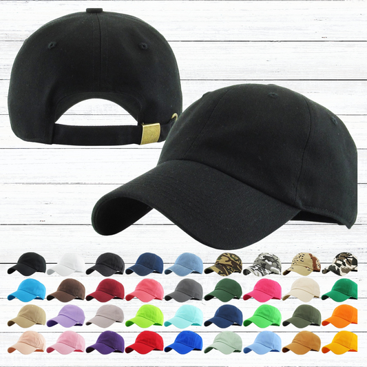 Personalized Low Profile Adjustable Baseball Cap with Engraved Patch